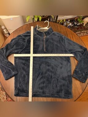 Trinity Men's Plush Quarter-Zip Fleece Pullover - Navy Blue